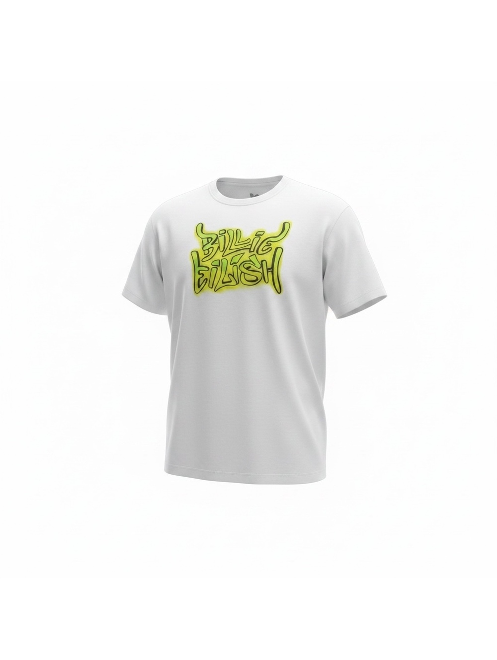 Billie Eilish (official merch) White Graphic T-Shirt XL 100% Cotton Casual Fit